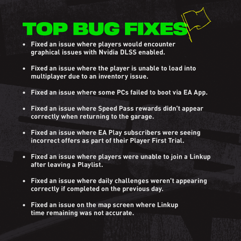 NeedforSpeed's tweet photo. The #NeedForSpeed Unbound Vol.4 patch is rolling out 🔧

Here's what's changing and getting added 👀