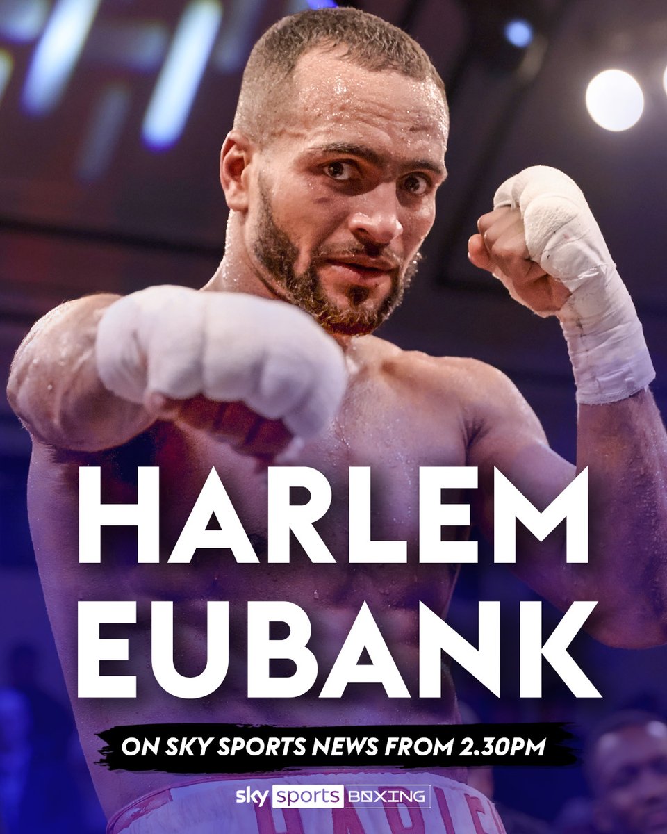 SkySportsBoxing's tweet photo. 𝐔𝐧𝐝𝐞𝐟𝐞𝐚𝐭𝐞𝐝 𝐢𝐧 𝟏𝟖 𝐟𝐢𝐠𝐡𝐭𝐬 &amp; 𝐫𝐢𝐬𝐢𝐧𝐠 𝐭𝐡𝐫𝐨𝐮𝐠𝐡 𝐭𝐡𝐞 𝐫𝐚𝐧𝐤𝐬 📈

@HarlemEubank in on Sky Sports News from 2.30pm to discuss his career &amp; the rematch between Liam Smith &amp; Chris Eubank Jr 🍿 https://t.co/tRvHAu1q0T
