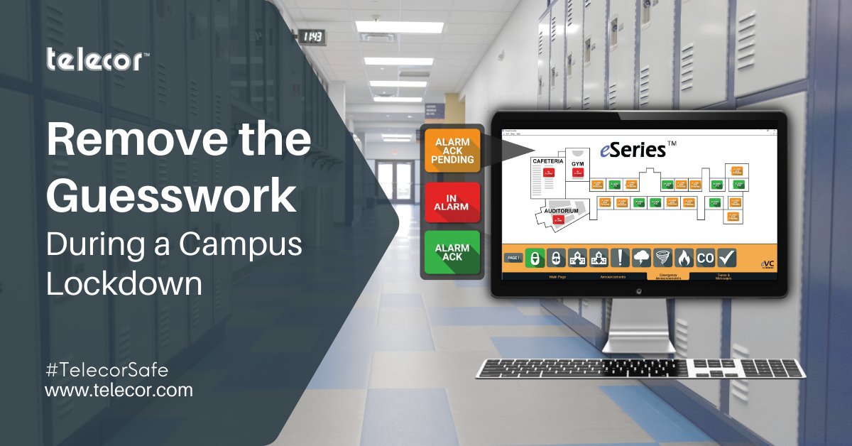 TelecorInc's tweet image. Telecor's Visual Console Alarm Manager provides first responders with floor-map visibility to save lives when seconds count. Learn more: bit.ly/3KLmcJx. #telecorsafe #allysaslaw #schoolsafety #k12 #edtech