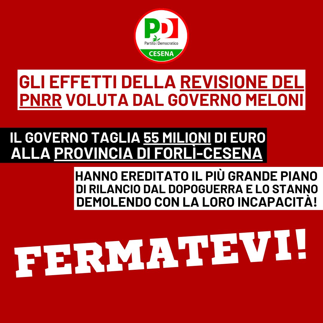 PdCesena's tweet photo. Fermatevi,
per favore! ✋🏿

#PNRR https://t.co/gIbODclIAu