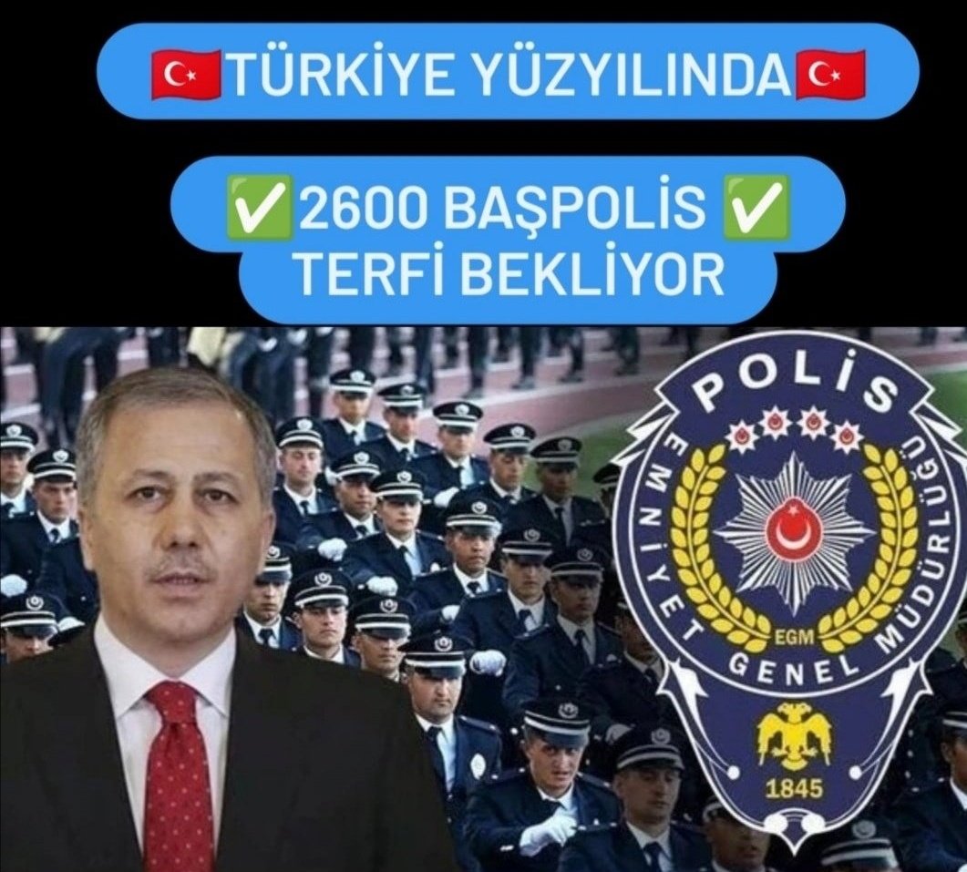 <a href="/44Adalet44/">VATAN SANA CANIM FEDA</a> <a href="/ankarakulisi06/">ANKARA KULİSİ</a> <a href="/RTErdogan/">Recep Tayyip Erdoğan</a> Sn Bakanım 
<a href="/AliYerlikaya/">Ali Yerlikaya</a> 

Yüce Meclimizden 
#BAŞPOLİSLERİN  terfi ettirilmesine dair 2019 yılında düzenlenen E.T.K geçici 29 maddesi son (3 YIL) dır uygulanmamıştır
Konunun çözümü noktasında #TALİMATLARINIZI bekliyoruz.

#BaşpolislerKomiserOlsun

<a href="/mehmetaktas023/">Mehmet Aktaş</a> 

<a href="/ylmz_colak/">Yılmaz Çolak</a>