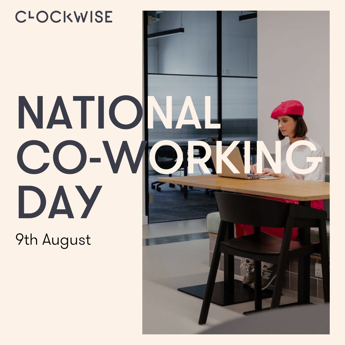 workclockwise's tweet photo. Tomorrow we celebrate #NationalCoWorkingDay by offering you a complimentary Day Pass to experience Clockwise. Benefit from a dynamic environment while interacting with like-minded professionals. Comment with your preferred Clockwise location to claim, and we will contact you. https://t.co/t8UdZP4pT1