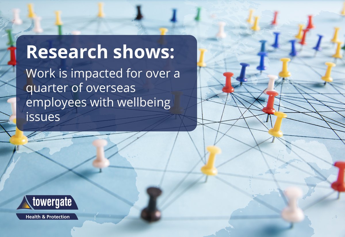HealthTowergate's tweet image. Wellbeing issues severely or significantly compromise the ability to function at work for over a quarter of overseas employees with wellbeing concerns, showing that putting support in place is not just a nice-to-have, it’s fundamental for a business. towergatehealthandprotection.co.uk/news/work-impa…