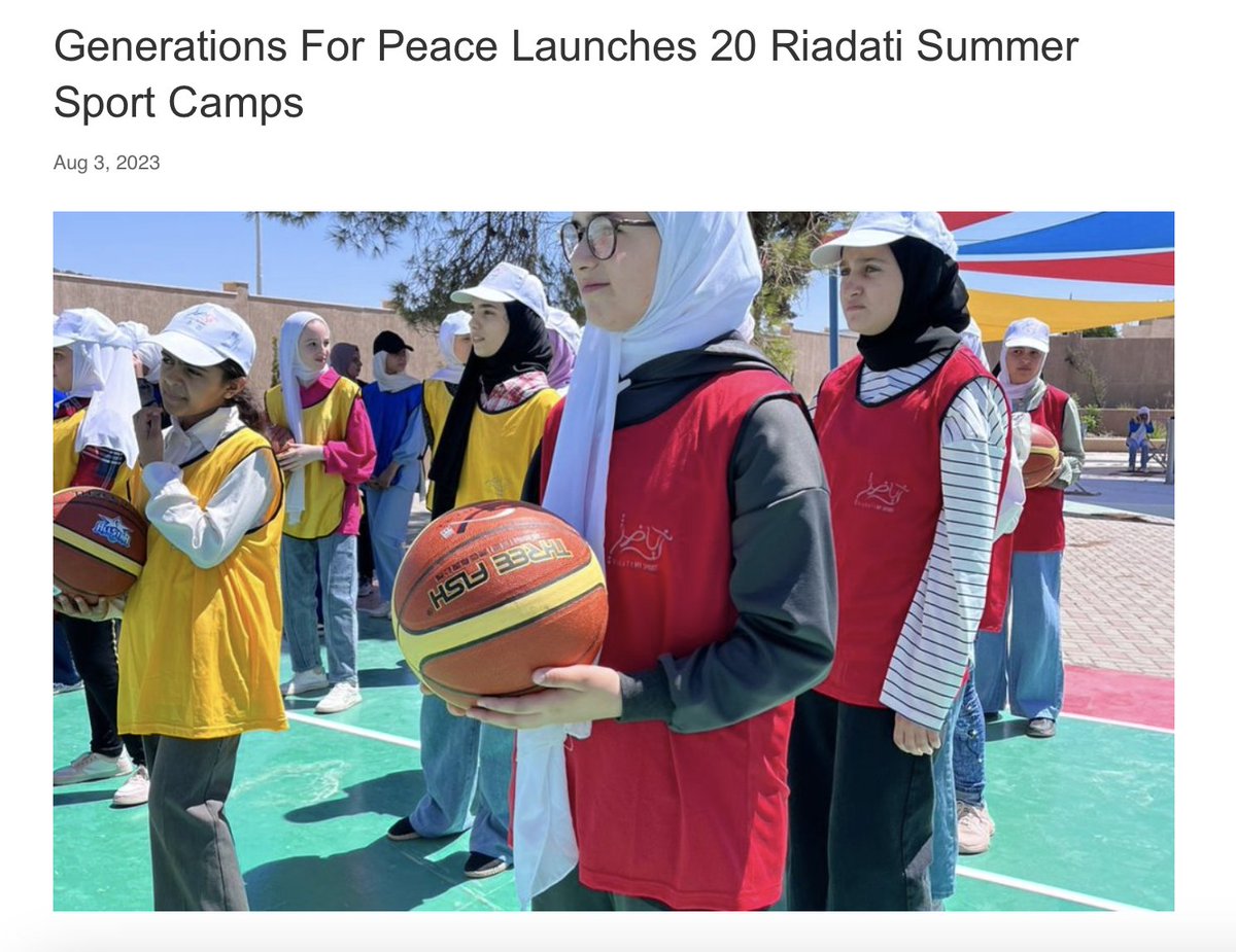Gens_For_Peace's tweet photo. As part of the Riadati Programme, we're implementing 20 Summer Sport Camps to provide a safe space that enhances mental health and provides psychosocial support for 2,000 students across Jordan!
Read the full article: https://t.co/VcLJNkSRMQ
#PassItOn #MHPSS #SportForProtection https://t.co/Qf8cDwPmnR