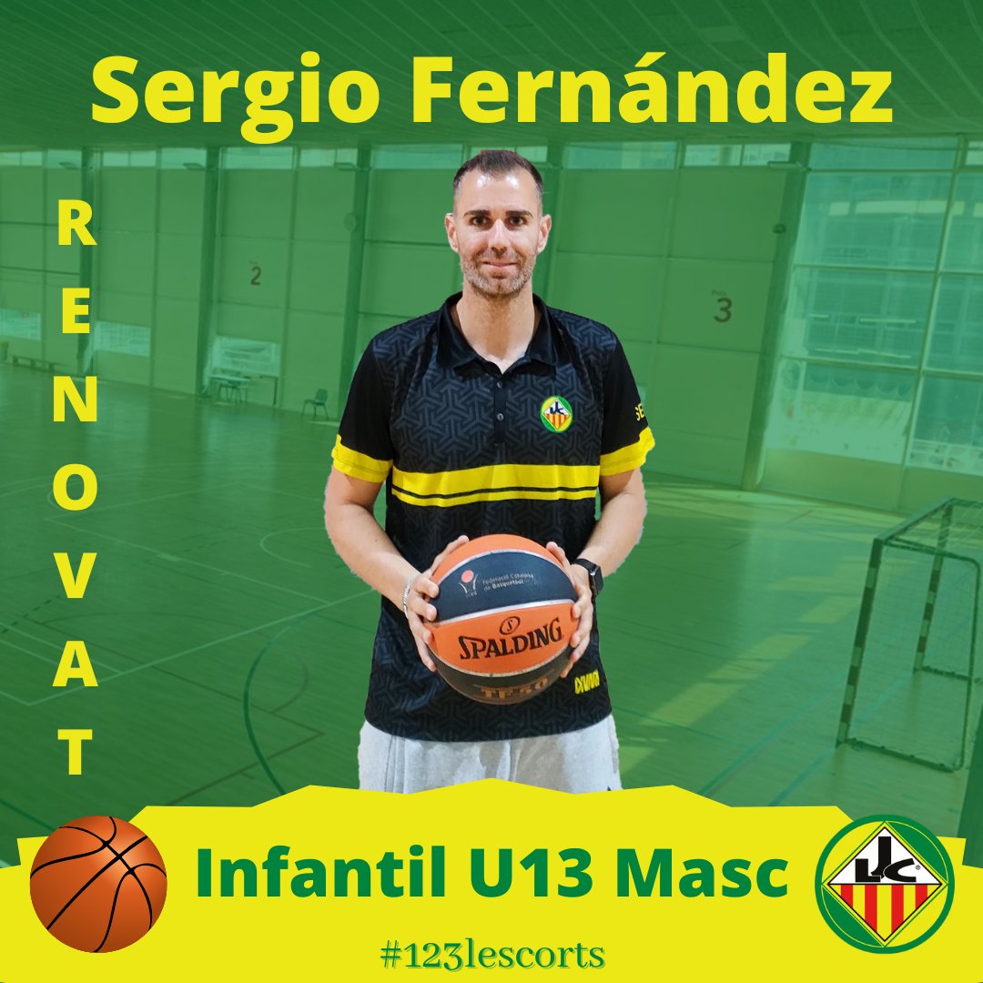 JoventutLCorts's tweet photo. 🏀 Sergio Fernández - 2023/24 🏀
Estem molt contents/es d'anunciar la renovació del Sergio Fernández que aquest any estarà al capdavant de l'Infantil U13 Masc, a part de gestionar i coordinar els equips masculins de cistella gran!

#123LesCorts @JoventutLCorts https://t.co/BGK7pFcfuw