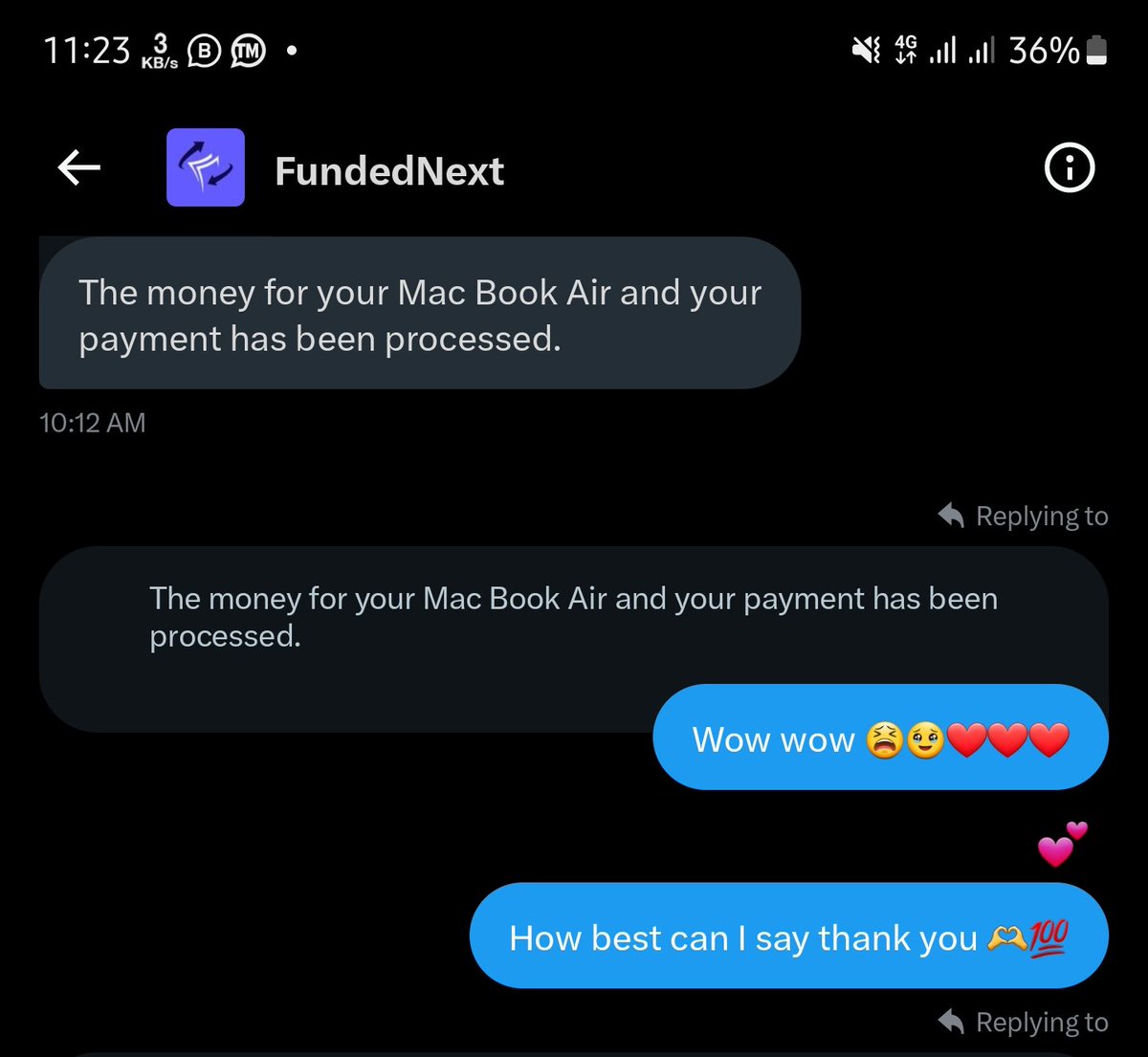 Techriztm's tweet image. Two Pics 
One word

▫️Big FN 🔥🔥

Funny how everything started with a simple question. 
Just Seemed like yesterday 

Techriz is a FundedNext boy!! Everyday ❤️
I don&apos;t rep rubbish

Full video coming tomorrow, I&apos;m still in awe. My first Tech gift 😫💯🫶