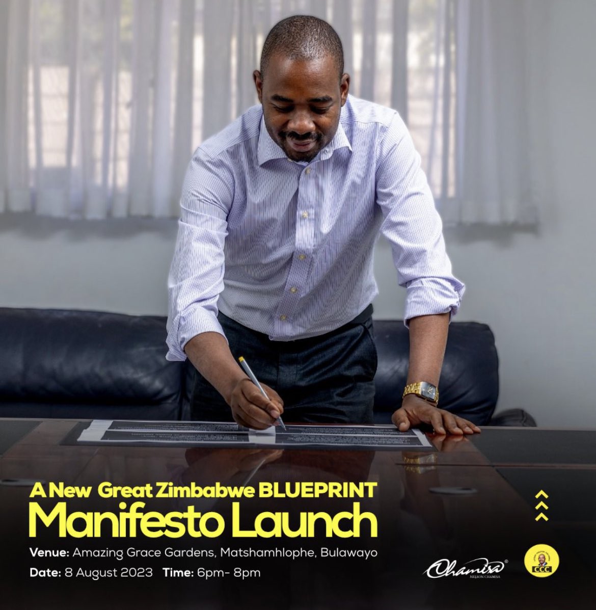 🟡Maimboti hatina strategy. Today, we are launching a fire Manifesto after painting the nation yellow with hope, public meetings, door to door campaigns, rallies, town halls, radio debates &amp; a robust social media campaign. You are throwing in the towel.

One down.
One to go.