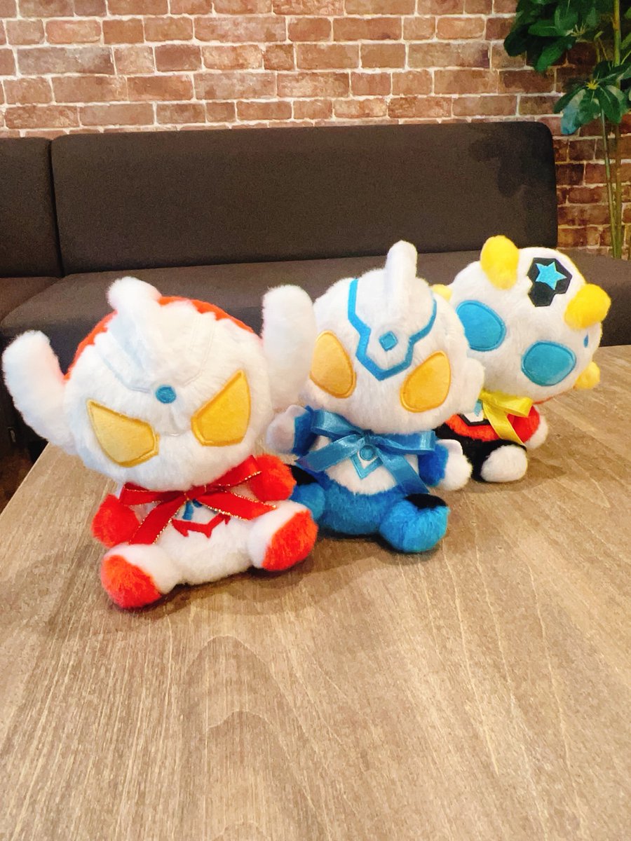 ウルトラマンタイガ　タイタス　フーマ　ふわふわお座りぬいぐるみ　トライスクワッド ☆新商品情報☆ #トライスクワッド しゅうご～う！❤️💙💛 お待たせ