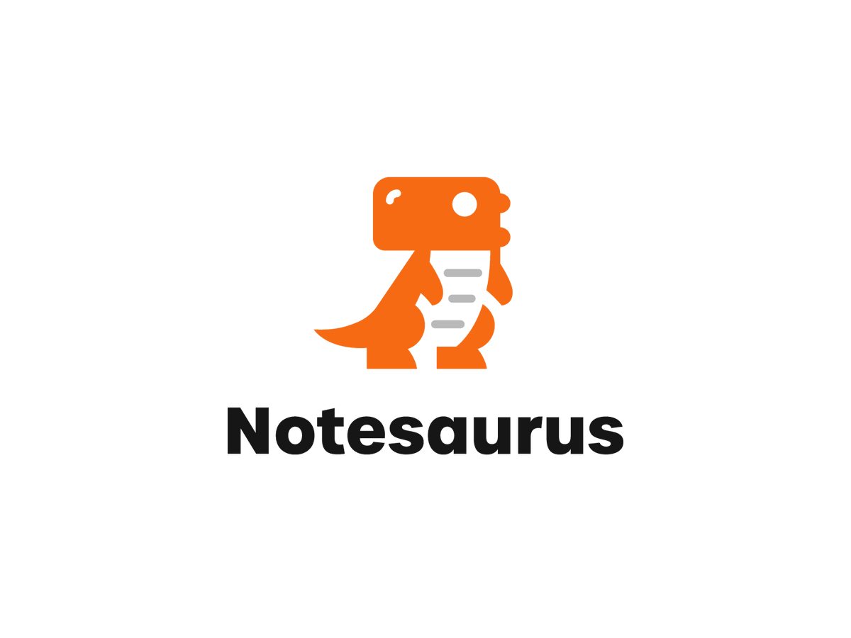 Kreatank's tweet photo. Here is the final logo version for Notesaurus, a management and productivity software. This was actually my first idea, and I'm stoked that it turned out to be the winner. The logo perfectly matches the business name – we've got this cute &amp; friendly dino combined with a note https://t.co/qBOZwAKOD5