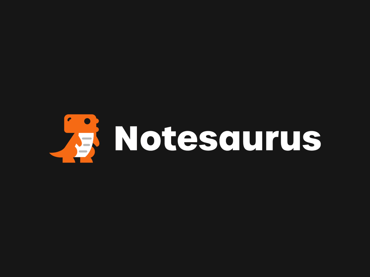 Kreatank's tweet photo. Here is the final logo version for Notesaurus, a management and productivity software. This was actually my first idea, and I'm stoked that it turned out to be the winner. The logo perfectly matches the business name – we've got this cute &amp; friendly dino combined with a note https://t.co/qBOZwAKOD5