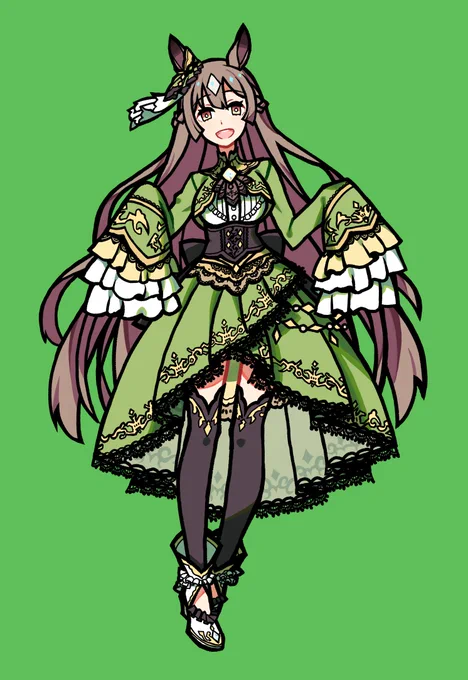 サトノダイヤモンド!アプリのクレイジーダイヤモンドしてるの大好き。この勝負服でアニメやっていくとか正気の沙汰じゃない。#ウマ娘 