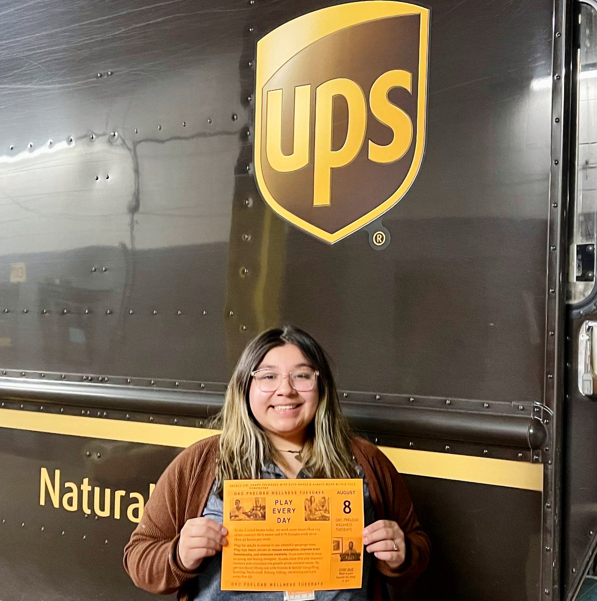 okc_preload's tweet photo. ⛑Goood #WellnessTuesday #OKC #Preload ⛑ Hannah has your #PCM over putting play into every day Take time out for yourself to destress & enjoy life Get your electrolytes in #gatorade & #Propel packets are at your #HydrationStations & #Recharge #BeWell #UPS #TeamWellness https://t.co/H2X0ABhZ90