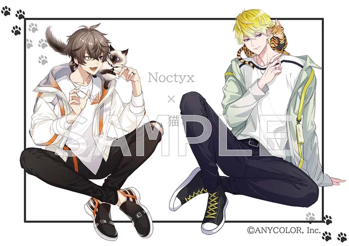 「Noctyx × 猫」 Noctyx with Cat グッズのビジュアルを担当させていただきました!どうぞよろしくお願いいたします🐱✨ #NIJISANJI_EN  #にじストア