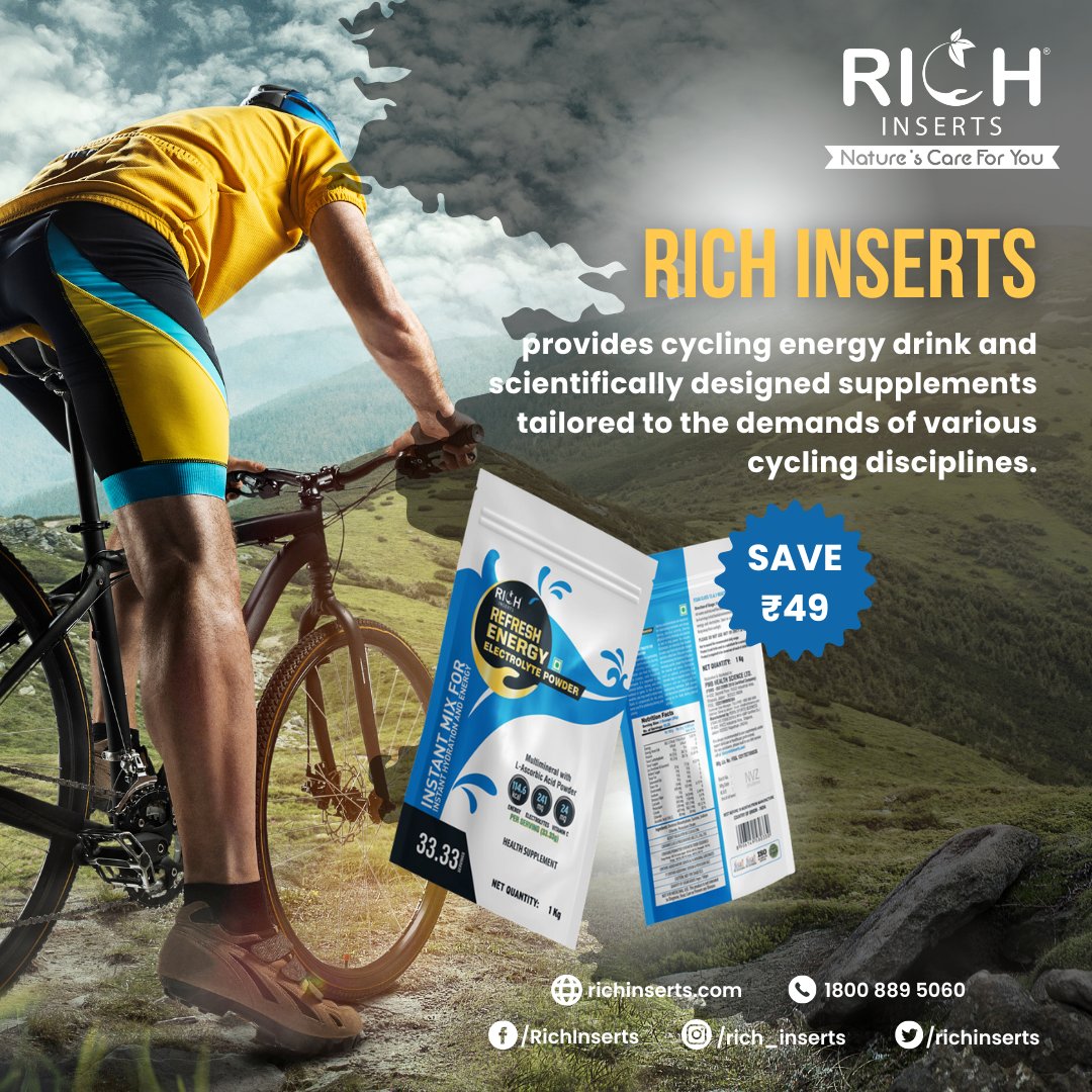 richinserts's tweet photo. 👉👉Rich Inserts Refresh Energy Drink helps to stay hydrated before, during, and after a workout cycling or game.

So don't waste your time order now - https://t.co/EB6KQzgFTG

and call us: 1800 889 5060

#sports #cycling #energydrink #electrolyte #sports #richinserts https://t.co/MZu0KpN9Mu