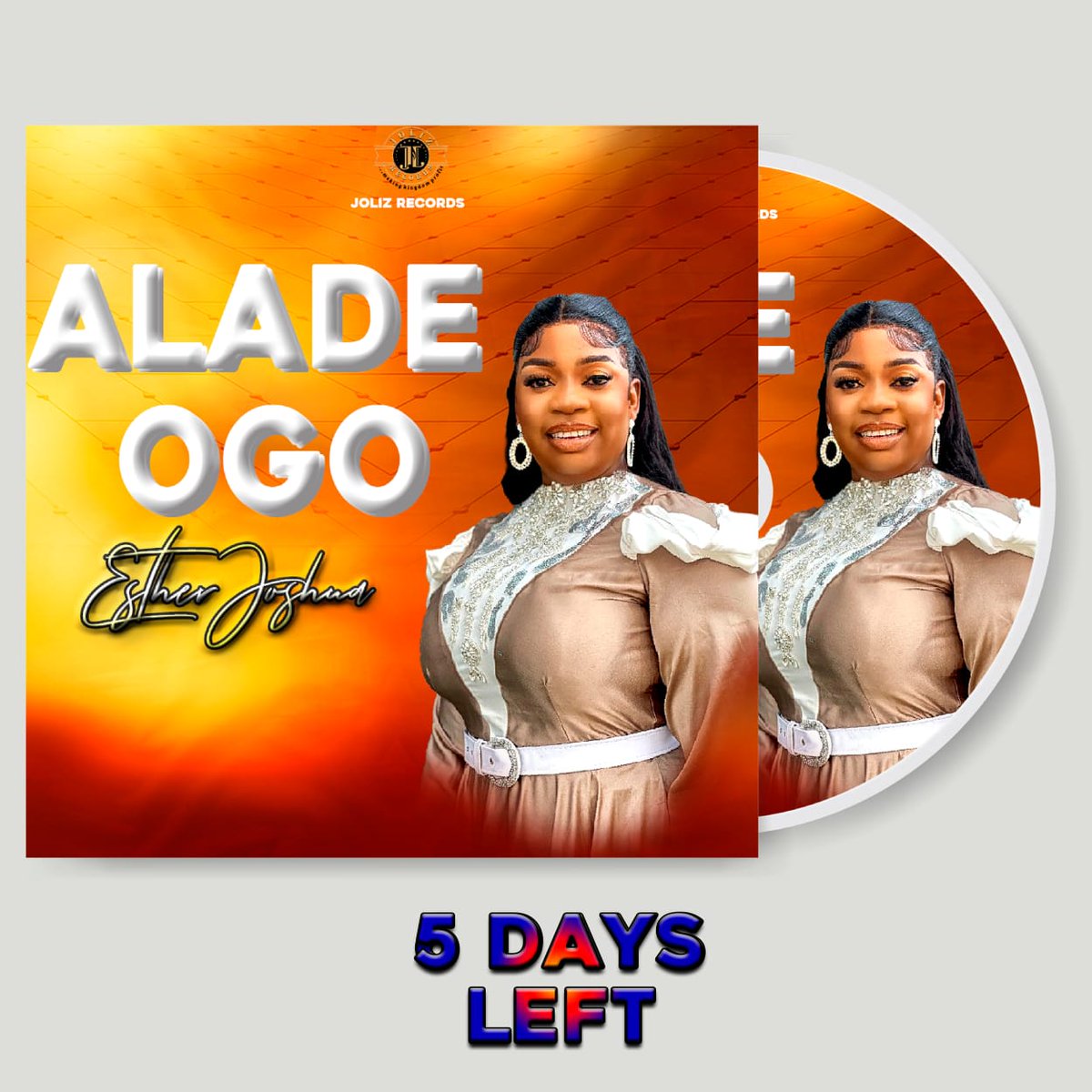 JolizRecords's tweet photo. Excited about this
5 more days to the release of Esther Joshua's debut single Aladeogo.
#aladeogo
#jolizrecords
#newrelease
#gospelmusic
#Estherjoshua https://t.co/HrlB8hVTtM
