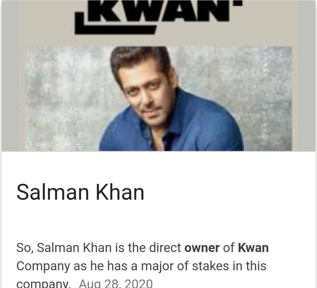 Y only KWAN employees Dhruv, Karishma Prakash, Jaya Saha questioned? –Why Owner of KWAN #SalmanKhan not summoned? Why our law & order can't punish the elite class? Y our system gets pressurized whn dis name comes? @MumbaiNcb @HMOIndia @indSupremeCourt Role Of Kwan InSSRCase