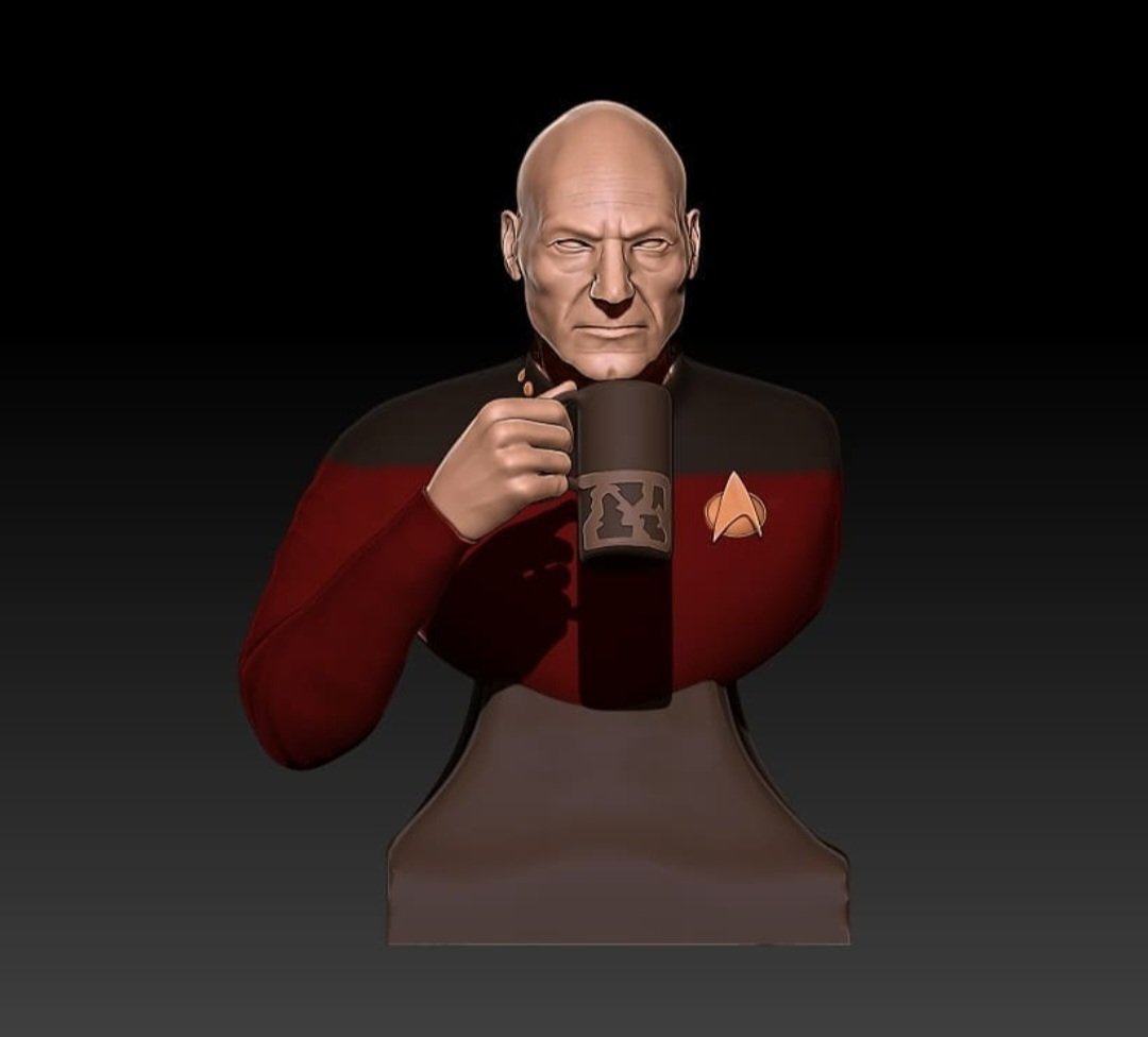 Saddex3D's tweet photo. My #Pickard sculpt need @BambulabGlobal multicolor 3d printer asap😉 

#3Dprinting #StarTrek #3Dprinter https://t.co/CCnqfy6uyu