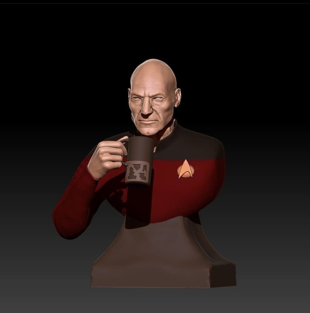 Saddex3D's tweet photo. My #Pickard sculpt need @BambulabGlobal multicolor 3d printer asap😉 

#3Dprinting #StarTrek #3Dprinter https://t.co/CCnqfy6uyu