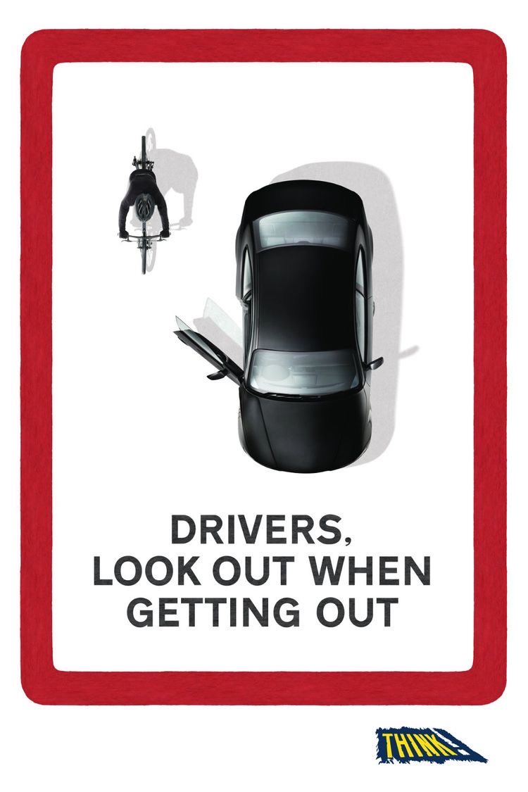 Look twice for cyclists. #RoadSafety