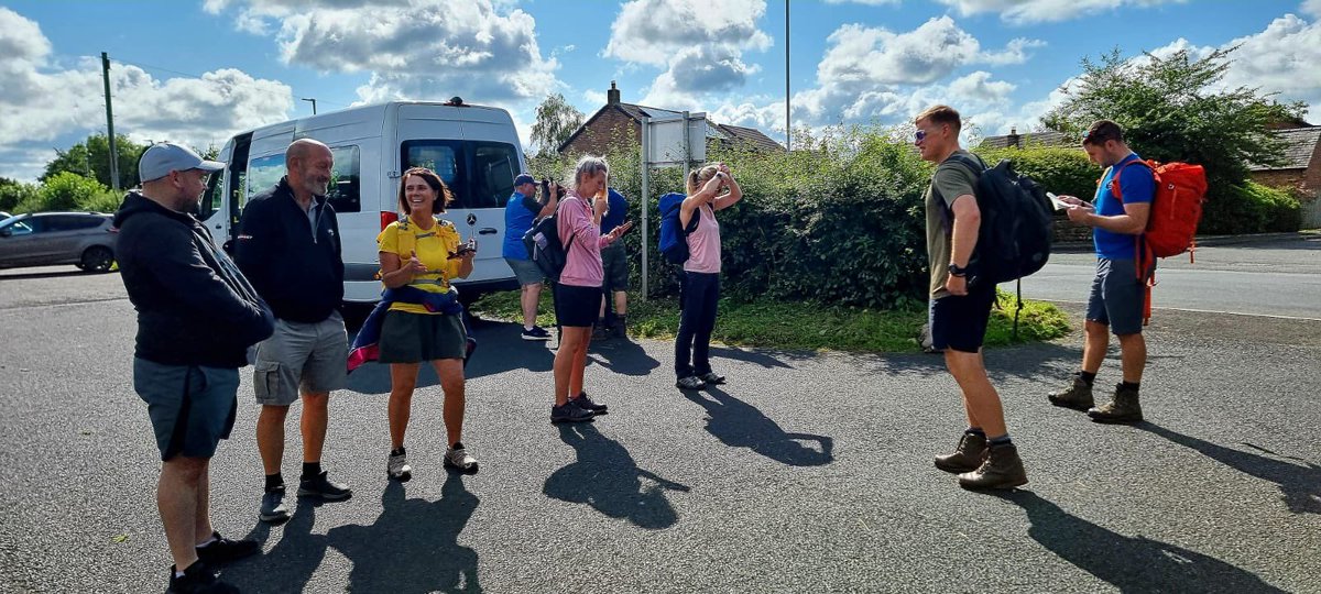 5 miles in……arrived at Bleatarn, having a lovely time with the sun ☀️ shining. On route to Walton for coffee and cake! 🫶🏽🙌🏽🥾⛰️👏🏽@Commander_GE @RAFMedReserves #TMW