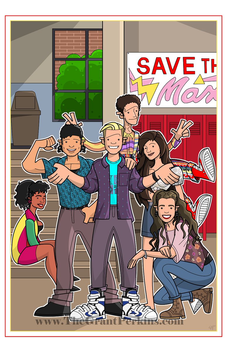 I adored #SavedByTheBell growing up - hell, I still do. That's why I drew this tribute to the guys. If you are a fan of #Bayside's finest, why not grab a copy of this from my Etsy store. etsy.com/uk/listing/154… patreon.com/posts/saved-by… #Screech @TheLarkVoorhies #SBTB
