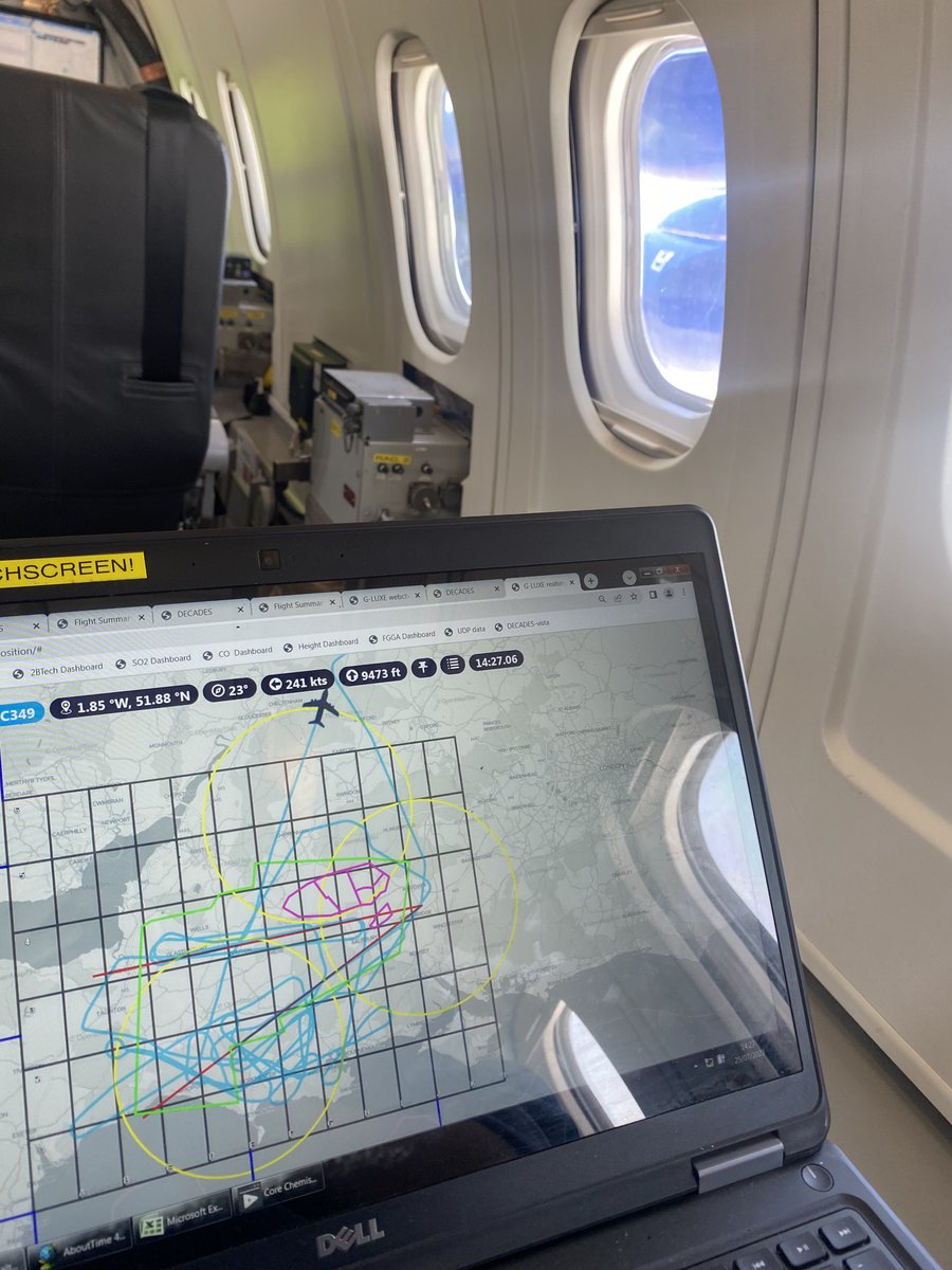 faam146's tweet photo. Conditions aren't right for a @MetOffice_Sci #WesCon flight this week so here's some photos from a flight last month - that flight track (blue line) shows just how much manoeuvring our pilots need to do to stay in the clouds! ☁️
Photo credit: @iirenemcc https://t.co/GpC3gt8u6R
