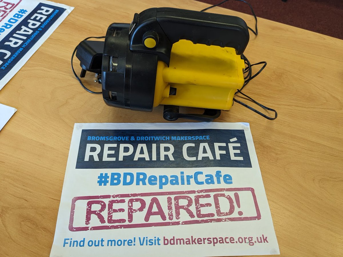 BD_Makerspace's tweet photo. REPAIR CAFÉ TOMORROW!

Saturday August 26th 2023 - we'll help you fix your household stuff for FREE!

Please tell your friends who aren't on Twitter.

Event link:
https://t.co/QpGzTb1jTc https://t.co/znel17NB9R