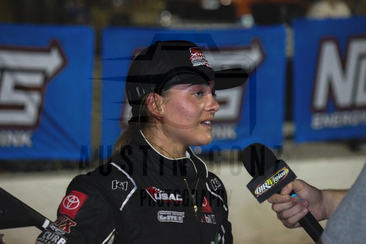 austingonzphoto's tweet photo. 8/5/2023 I-55 Raceway. After Race Interview With
@Xtreme_Outlaw @POWRi_Racing Winner @jadeavedisian .
Qualify 4th, Finished 2nd.
Fastest Lap Time 13.432.
Heat Started 3rd, Finished 1st.
Feature Started 6th, Finished 1st.
Collected The $5,000 Paycheck. https://t.co/SPRM5hi8lM