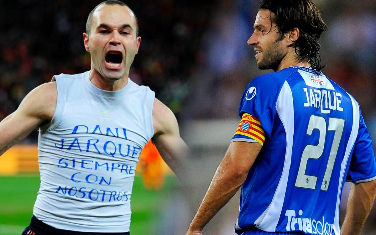 🥹 Andrés Iniesta se sigue acordando de su amigo Dani Jarque en un día de muchas emociones. 💙 A todos se nos puso la piel de gallina cuando el manchego marcó el