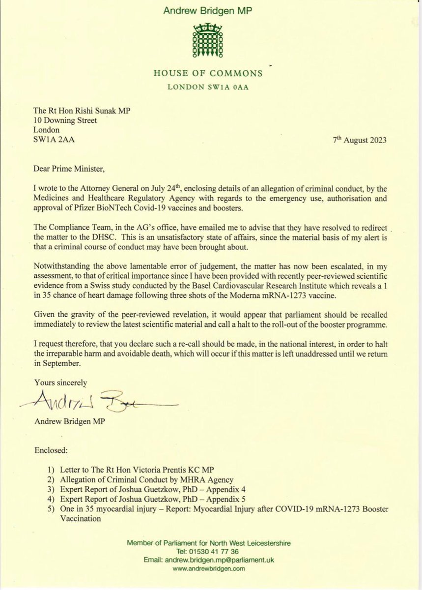 Letter to Rishi Sunak with all the evidence sent yesterday. Awaiting a reply. @RishiSunak @Conservatives