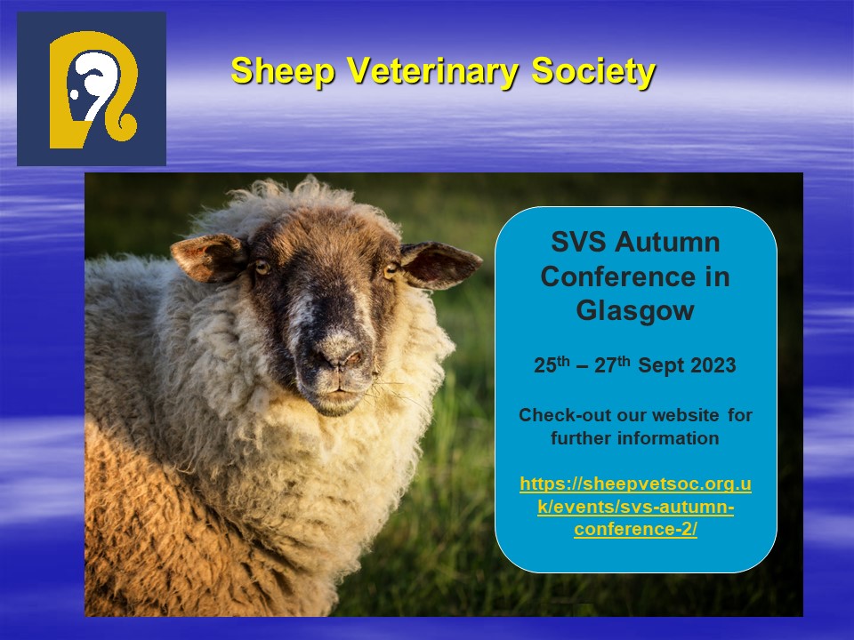 SheepVetsoc's tweet photo. Delighted to announce details about our forthcoming Autumn Conference in Glasgow @GJCHotel
Dates - 25th until 27th Sept 2023
For further informtion see our website
https://t.co/3nuDneZdoB
#teamsheep #vets #CPD https://t.co/AbnUKrwQH9