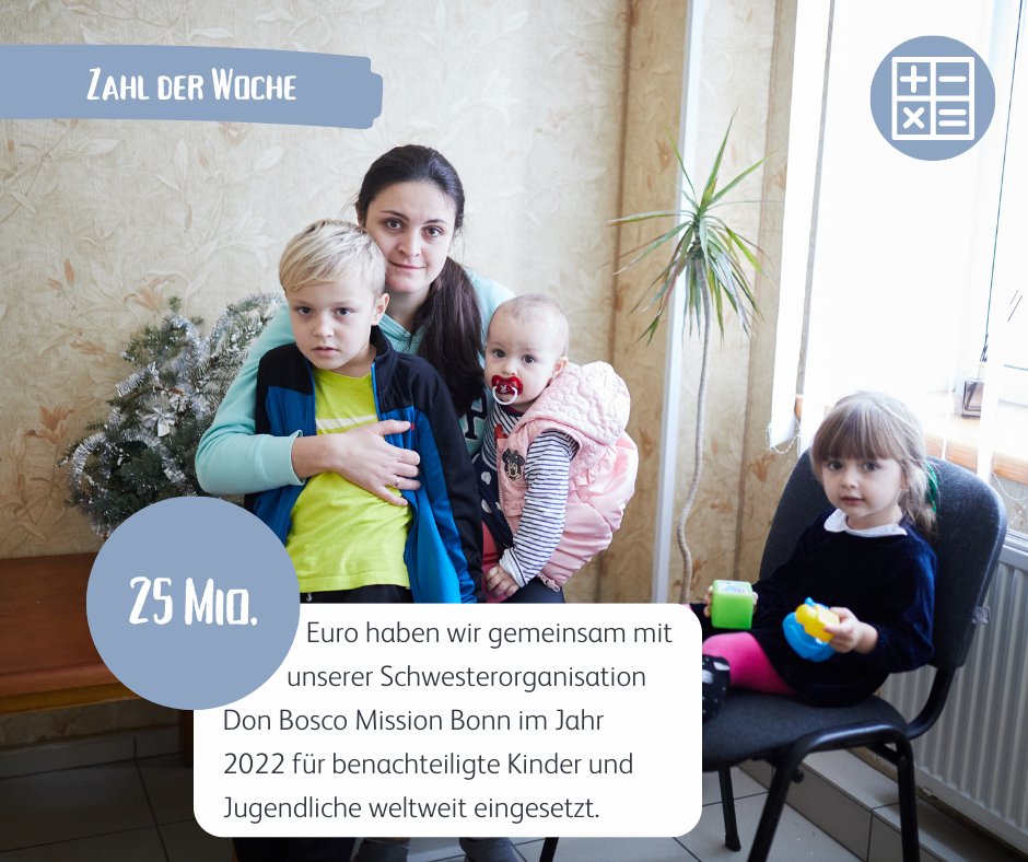 #Rekordergebnis für #DonBoscoBonn: 25 Mio. € für Kinder &amp; Jugendliche weltweit!
Gemeinsam mit Don Bosco Mission haben wir 2022 hunderte Projekte mit 25 Mio. € gefördert - ein Rekord für beide #DonBosco Hilfsorganisationen.
Mehr Infos im #Jahresbericht: don-bosco-mondo.de/presse-downloa…