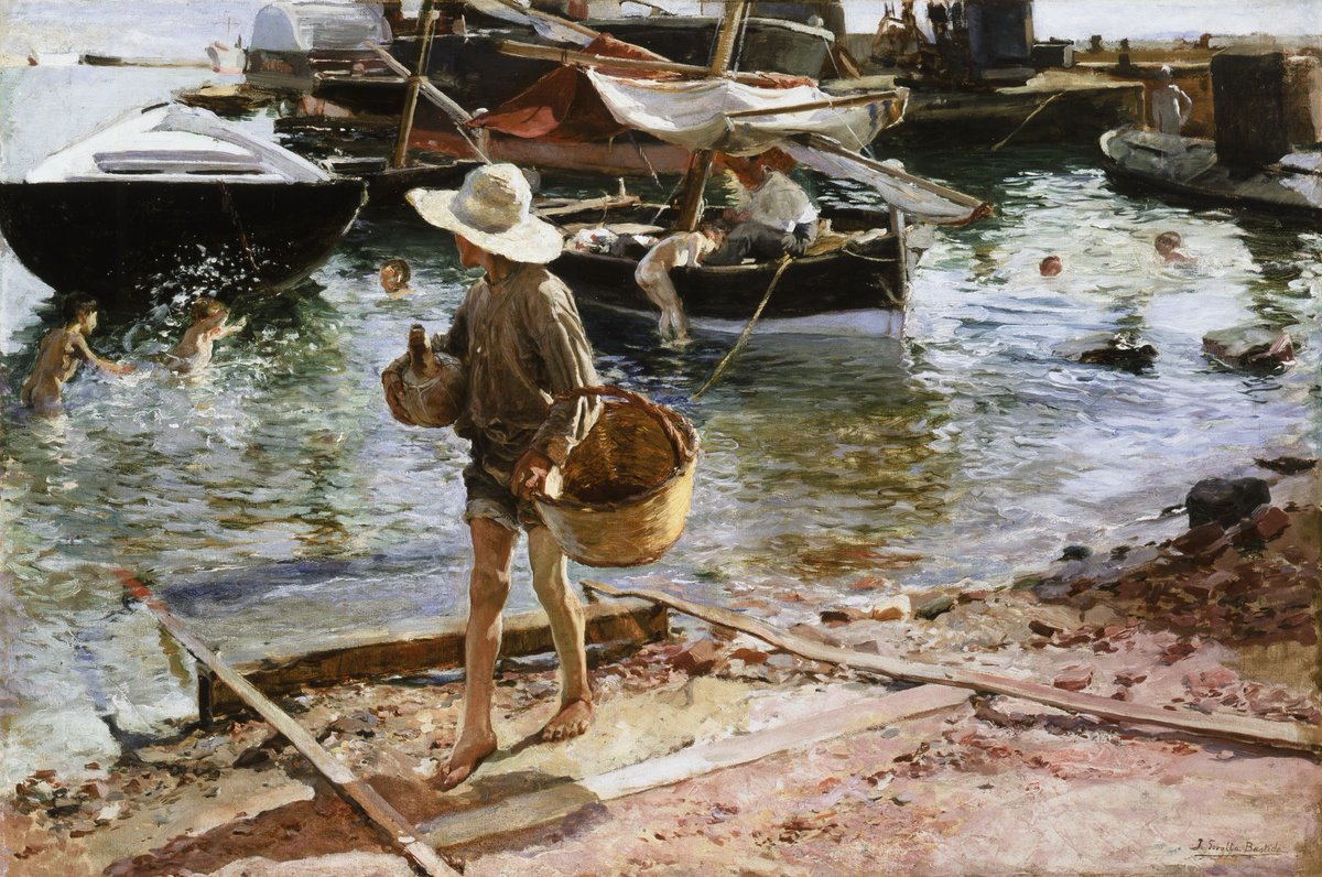 MuseoSorolla's tweet image. ¡Seguimos refrescándonos en esta ola de calor! 🌊
👉Son muchos los detalles que enamoran de esta obra: desde los detalles de las velas de las barcas, hasta los niños que juegan en el agua salpicándose uno a otro. 
#CentenarioSorolla #VeranoConSorolla