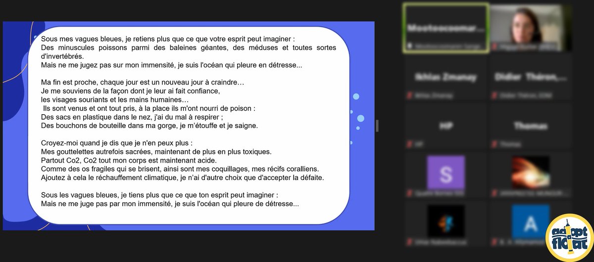 adopt a float (@adoptafloat) on Twitter photo 👏👏Un grand & sincère Bravo aux classes mauriciennes pour leurs présentations finales de grande qualité ! 
Après avoir fait des recherches sur les problématiques locales & globales de l'#Océan, les élèves ont restitué avec beaucoup de clarté et de sérieux leurs travaux 👇 👏👏Un grand & sincère Bravo aux classes mauriciennes pour leurs présentations finales de grande qualité ! 
Après avoir fait des recherches sur les problématiques locales & globales de l'#Océan, les élèves ont restitué avec beaucoup de clarté et de sérieux leurs travaux 👇