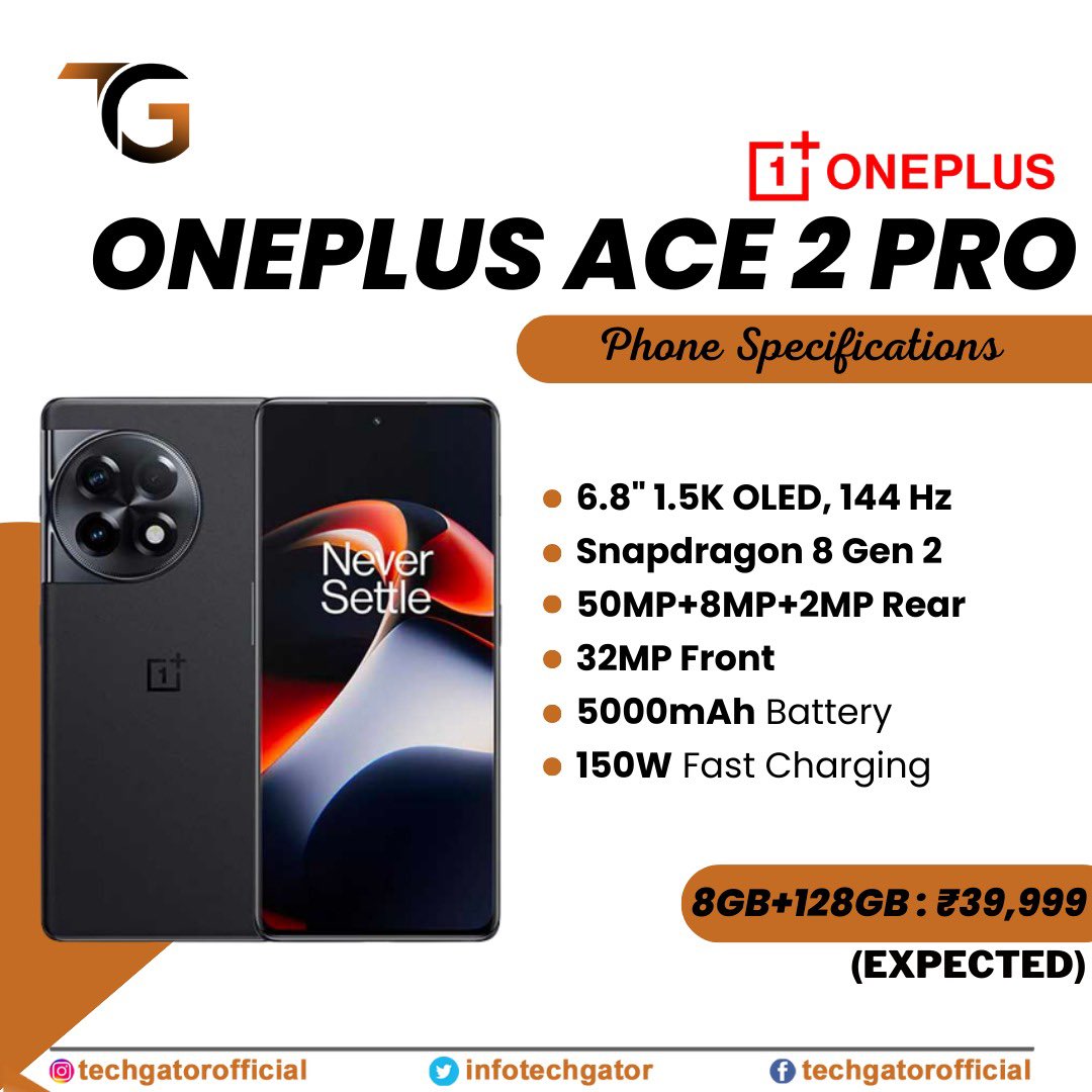 SpazeTech_'s tweet photo. Here's your first look at the #OnePlusAce2Pro. 📱 #OnePlus11RT for India?
#smartphone #upcomingsmartphone #oneplusace2pro #augustlaunch https://t.co/njdbQHCqUH