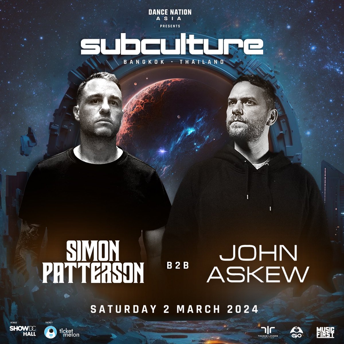 Bangkok 2024 B2B with @djjohnaskew For the massive Subculture show. Tickets: bit.ly/subculturebang…