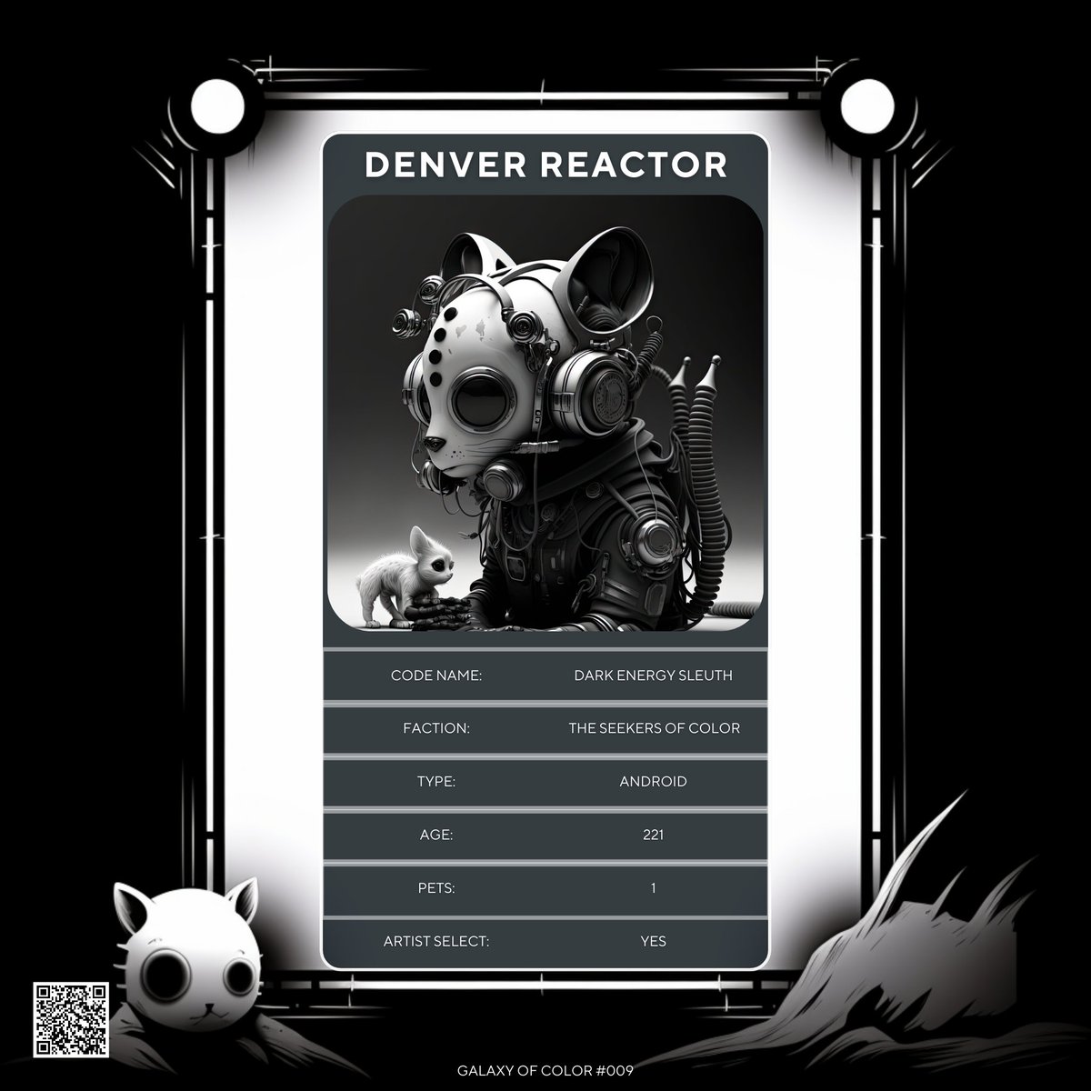 Denver Reactor: Echoes in the Machine

Denver Reactor wasn't born; he was engineered. An android designed by The Seekers of Color, his prime directive was simple: sense and analyze fluctuations in color energy. With a chassis built for resilience and a neural network rivaling the