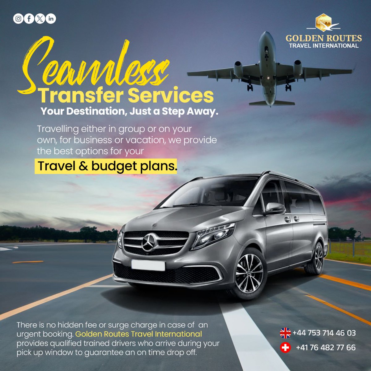 Goldenroutespvt's tweet photo. Join us as your guides as you set off on an unforgettable voyage! Unwind and take in amazing locations. The journey has begun!

For more details, feel free to call us
office@goldenroutes.uk
+41 76 482 77 66

#transferservice #transfer #portugal #transfers #tour #visitportugal #uk https://t.co/AIioMRENq4