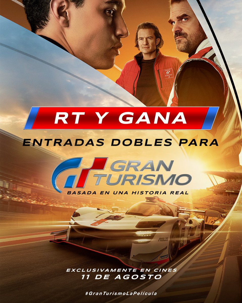sonypictures_es's tweet photo. Haz RT y gana entradas dobles para #GranTurismoLaPelícula, basada en una increíble historia real. Exclusivamente en cines 11 de agosto. BB.LL: https://t.co/MF0PSez4eb https://t.co/6cAp3S6JWc