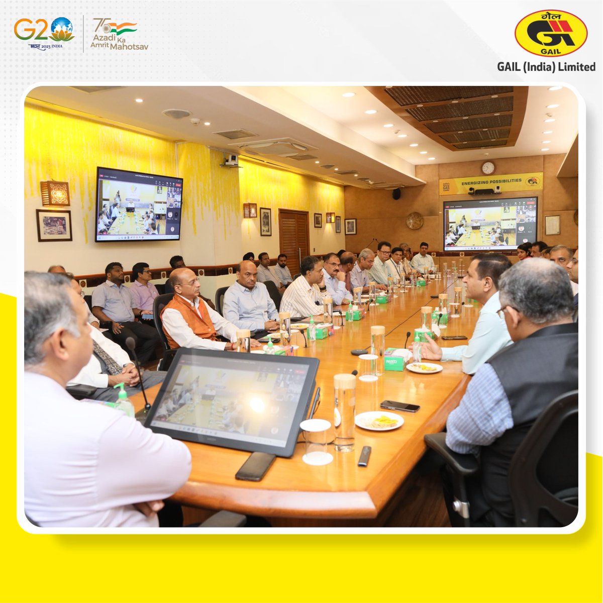 gailindia's tweet photo. Launch of #GAILSpandan - A unique employee initiative at #GAIL
Shri Sandeep Kumar Gupta, CMD, launched #WellnessHour initiative for employees on 8th August 2023 under the name #Spandan - an opportunity to prioritise the health and well-being of every #GAIL employee. The Monthly Wellness Hour initiative inspires every GAILian to come together and focus on their physical, emotional, and mental well-being.
At the launch event, Shri Sandeep Kumar Gupta, CMD inspired employees to participate wholeheartedly and benefit from this initiative, exclusively designed for GAIL employees across all site offices.
#GAILSpandan #EnergizingPossibilities #healthandwellness #G20 #aazadikaamritmahotsav