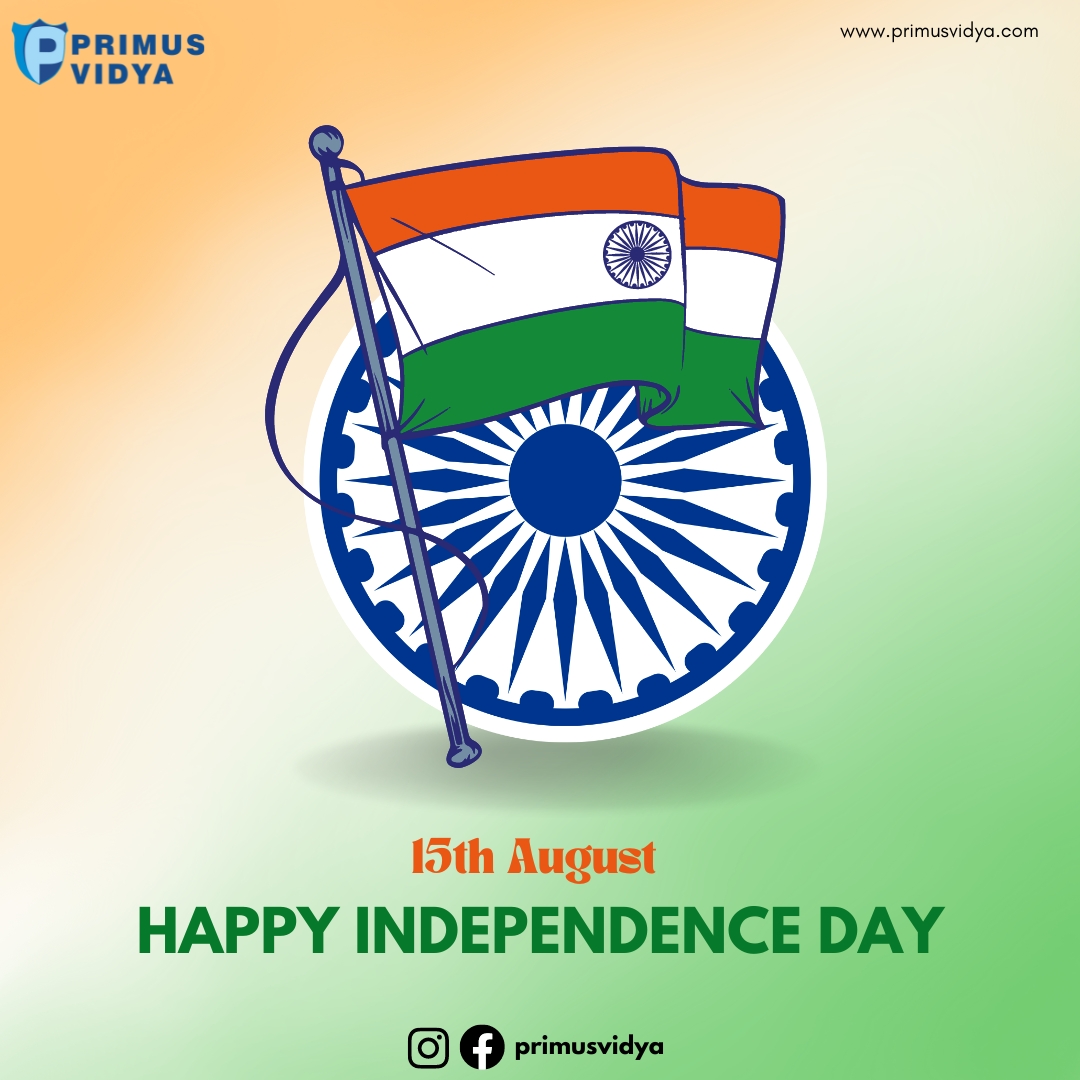 Happy Independence Day Everyone!!

Visit Primus Vidya #primusvidya #onlinecourses #OnlineMBA #OnlineLearning #educationconsulting #OnlineDegree #distancelearning #onlineuniversities #onlinecourses #coursesonline #IndependenceDay #Indian