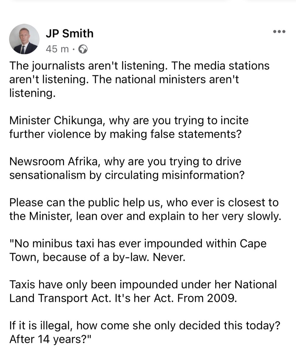 JP Smith responds. Listen #TaxiStrike