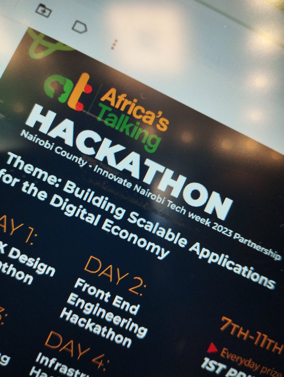 Kenyaan_254's tweet photo. I'm so excited to be at the Frontend development Hackathon hosted by @Africastalking and I'm looking forward putting my skills to test. I'm also excited to meet other developers and learn from them.

#BuildWithAT #WeLoveNerds #FrontEndHackathon #TechWeek2023 #ATVibes https://t.co/XuBOhy7SrK