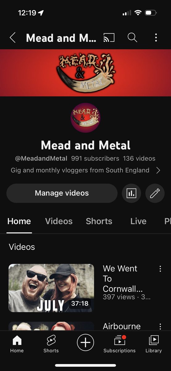 smoof92's tweet photo. Mead and metal is 9 subs away from 1000! Please if you haven’t give us a sub 😁

https://t.co/5s5DBPxINf https://t.co/Nayo3DXdzw