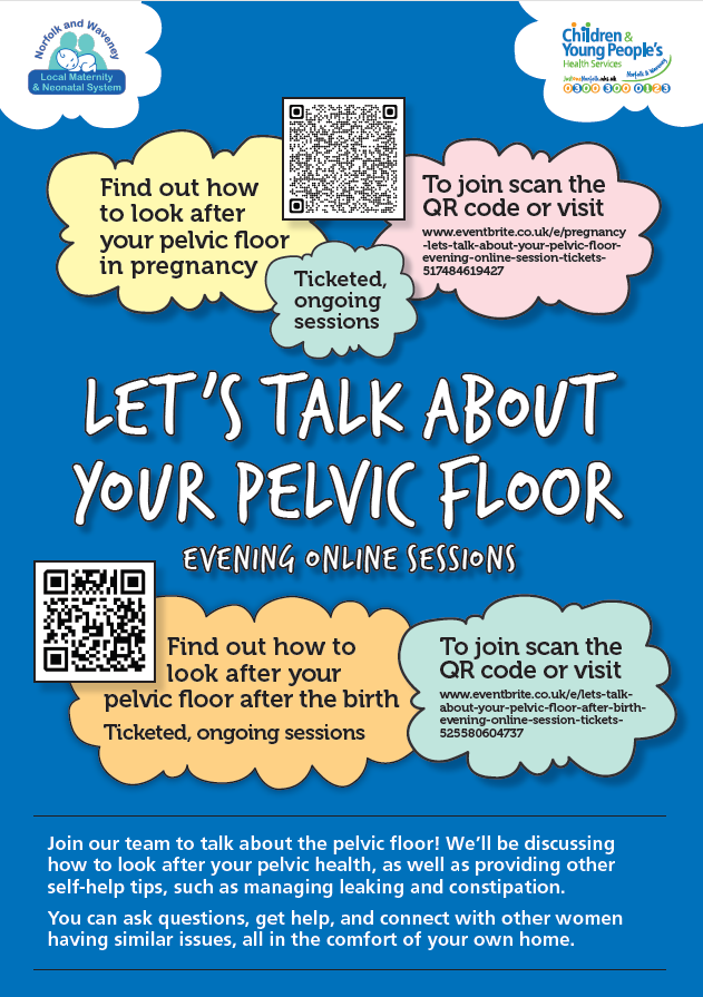 Book your place ‘Lets talk about your pelvic floor after pregnancy’ online session now!

14th August from 7.30pm – 8.30pm.