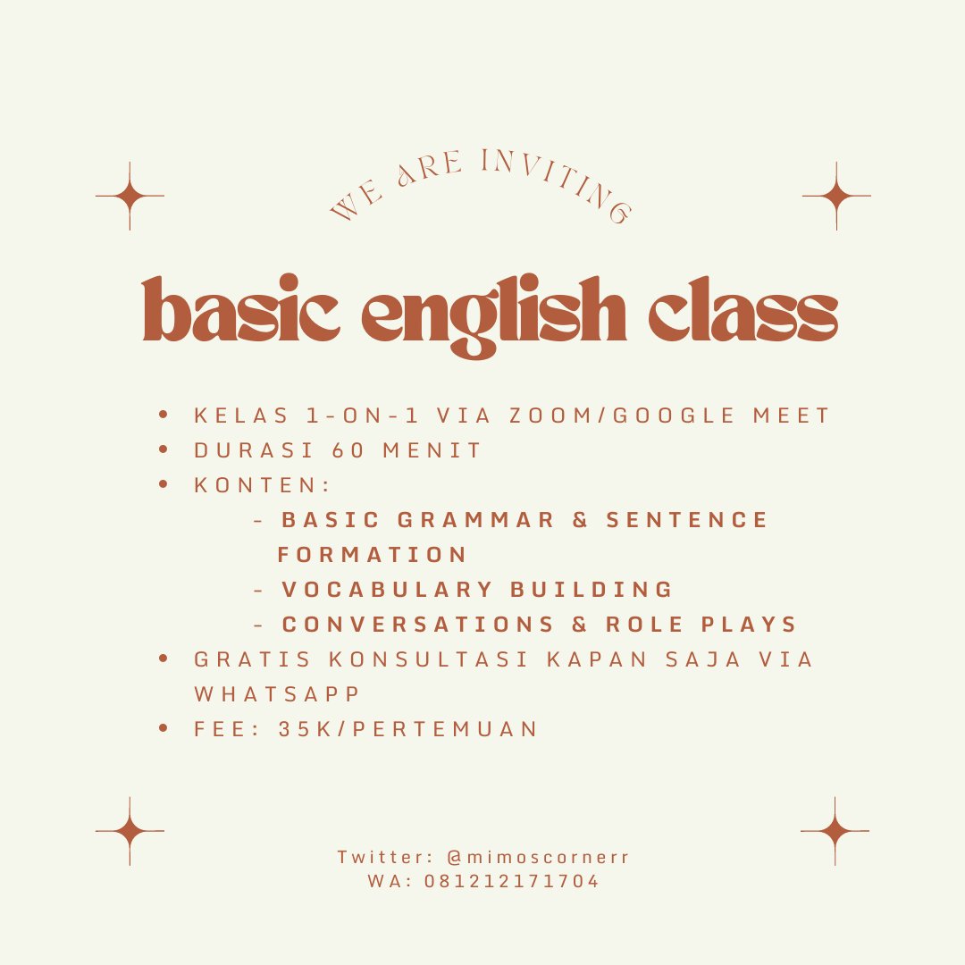 haihaii aku open les privat online bahasa inggris untuk beginner yaaapppp

kualifikasi aku:
- tutor di salah satu lembaga kursus bhs inggris
- toefl 653

yg minat atau mau tanya2 dulu boleh chat ke WA di bio 🤗🤗 #zonauang #zonaba #zonabu #zonajajan