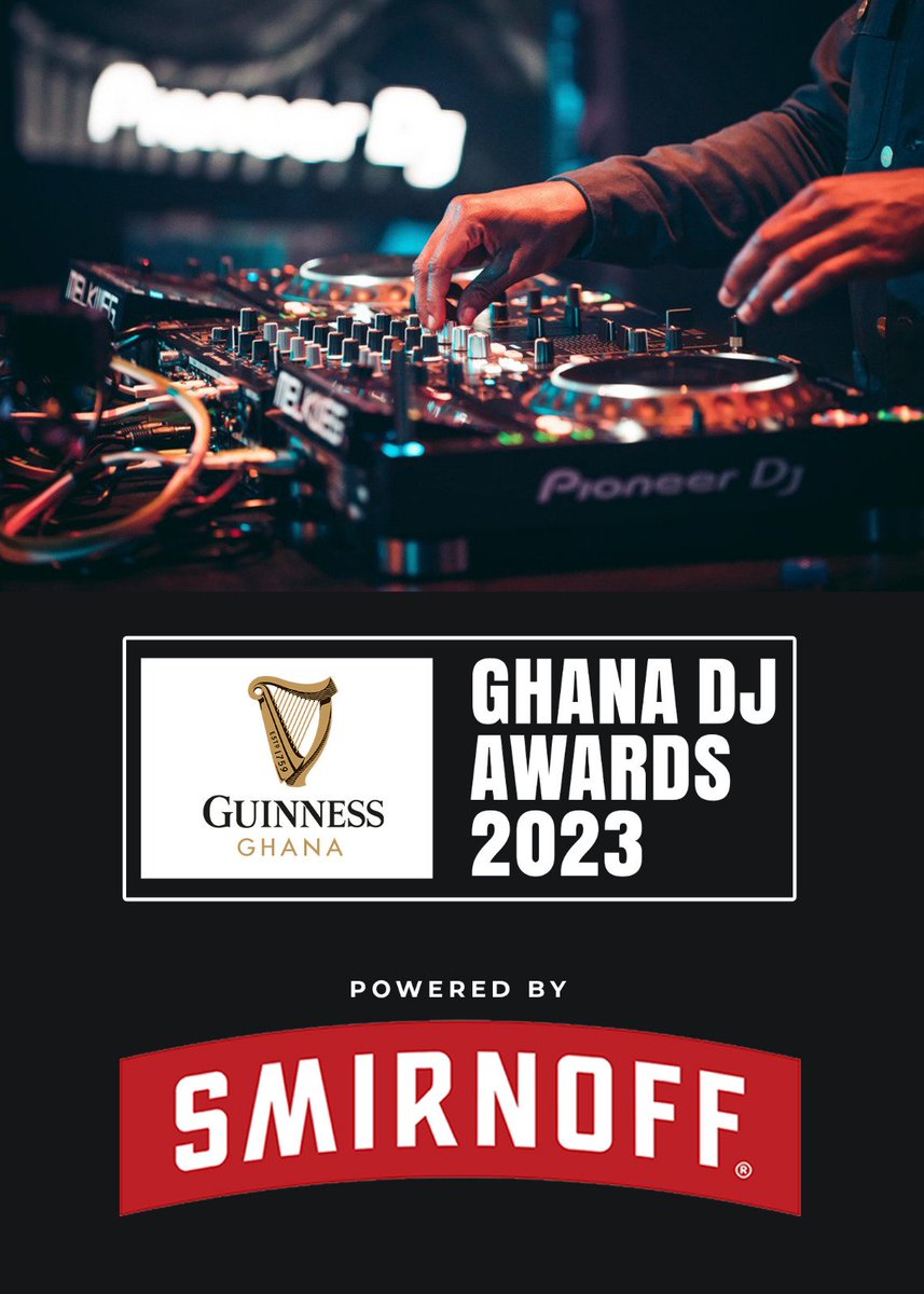 Meka1Gh's tweet photo. Africa’s biggest DJ event is, this year, powered by the world’s number 1 vodka, Smirnoff 😍 🕺🏽Guinness Ghana DJ Awards, powered by Smirnoff!!! 🥳🚀🚀

#GuinnessGhanaDJAwards
#SmirnoffGhana
#SmirnoffDJAwards
#AfricasBiggestDJEvent
#DrinkResponsibly https://t.co/hDcD3UlE1q