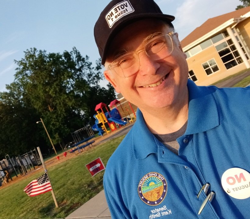 KentKSmith's tweet photo. Busy start in Euclid for an important election. I have already witnessed a Mom bring her first-time-voter daughter to the polls to #VoteNoOnIssue1 to #MaintainMajorityRule and #ProtectChoiceOhio. https://t.co/IolFx28vhV