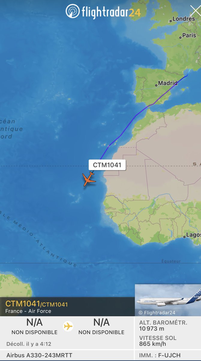 CH_LEBAD's tweet photo. Le #CTM1041 F-UJCH se dirige vers l’Amérique du Sud. https://t.co/xiISfyiY2n