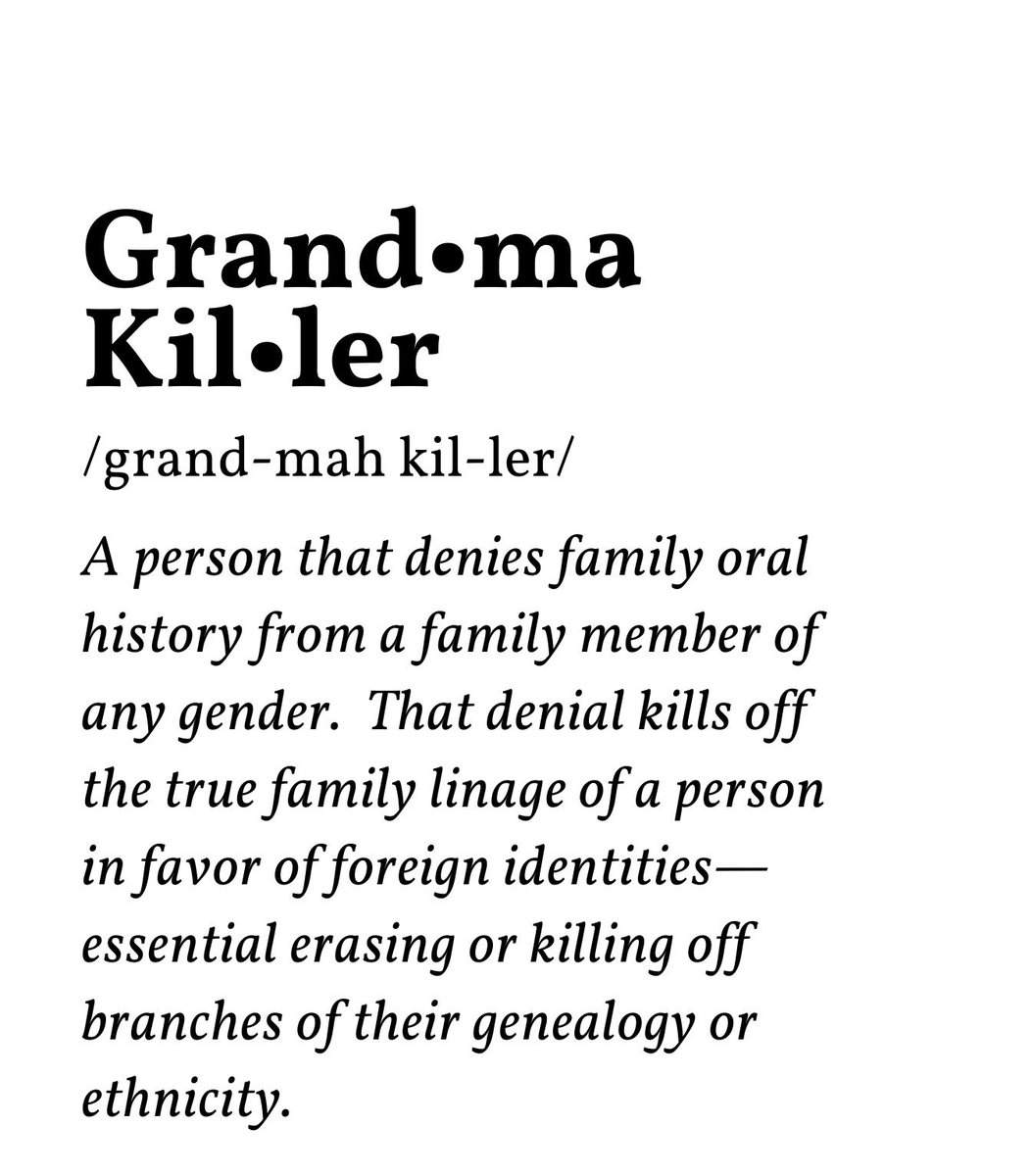 I celebrate Indigenous Heritage Everyday, B 👴🏾🗣️🚫👵🏾🔪#nograndmakillers